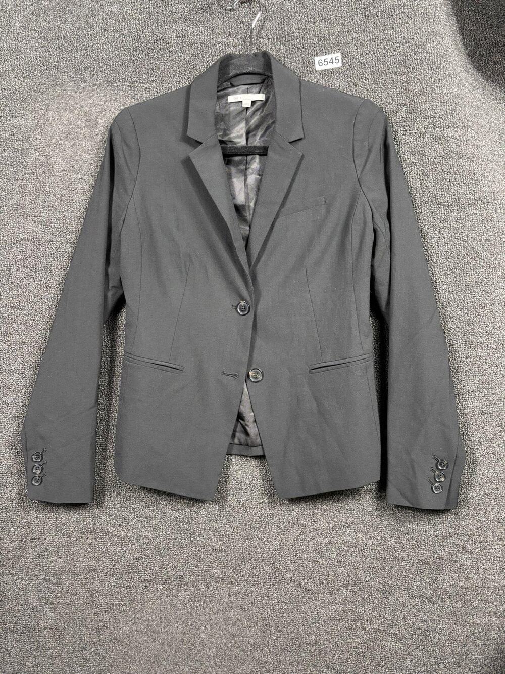 Gap Blazer Womens 4 Black Two Button True Black Blz Jacket Career RN54023